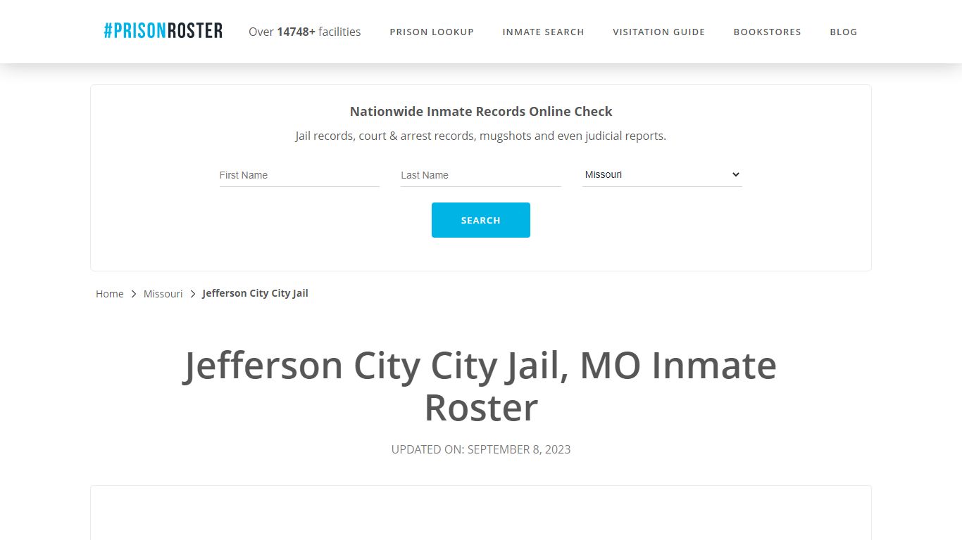 Jefferson City City Jail, MO Inmate Roster - Prisonroster